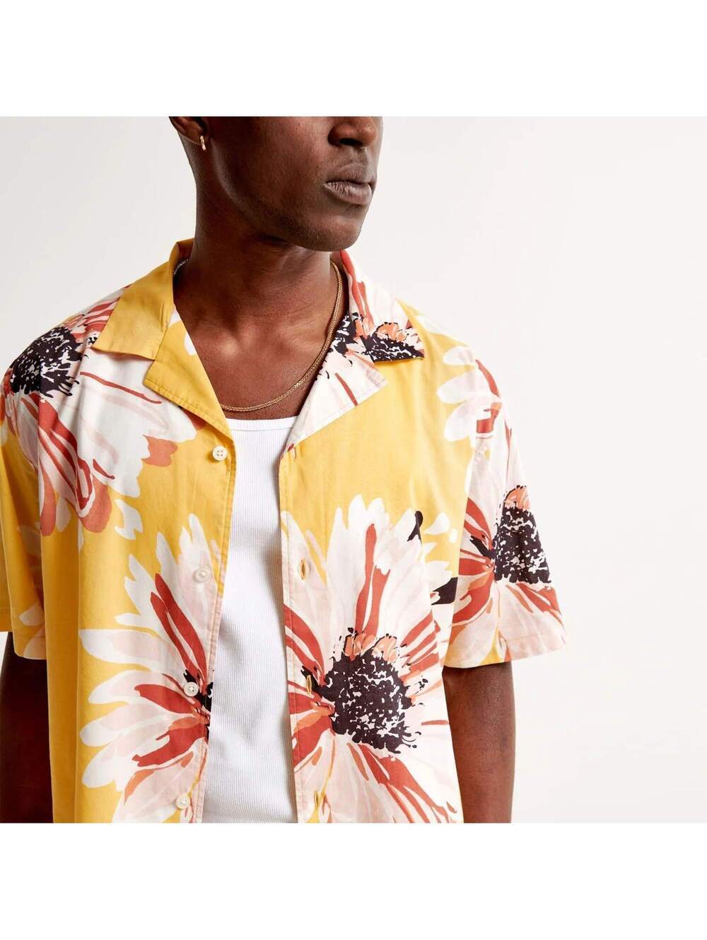 Abercrombie floral short sleeve mens XL shirt